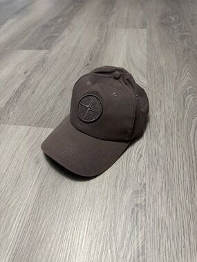 Stone Island Brown Logo Patch Baseball Cap